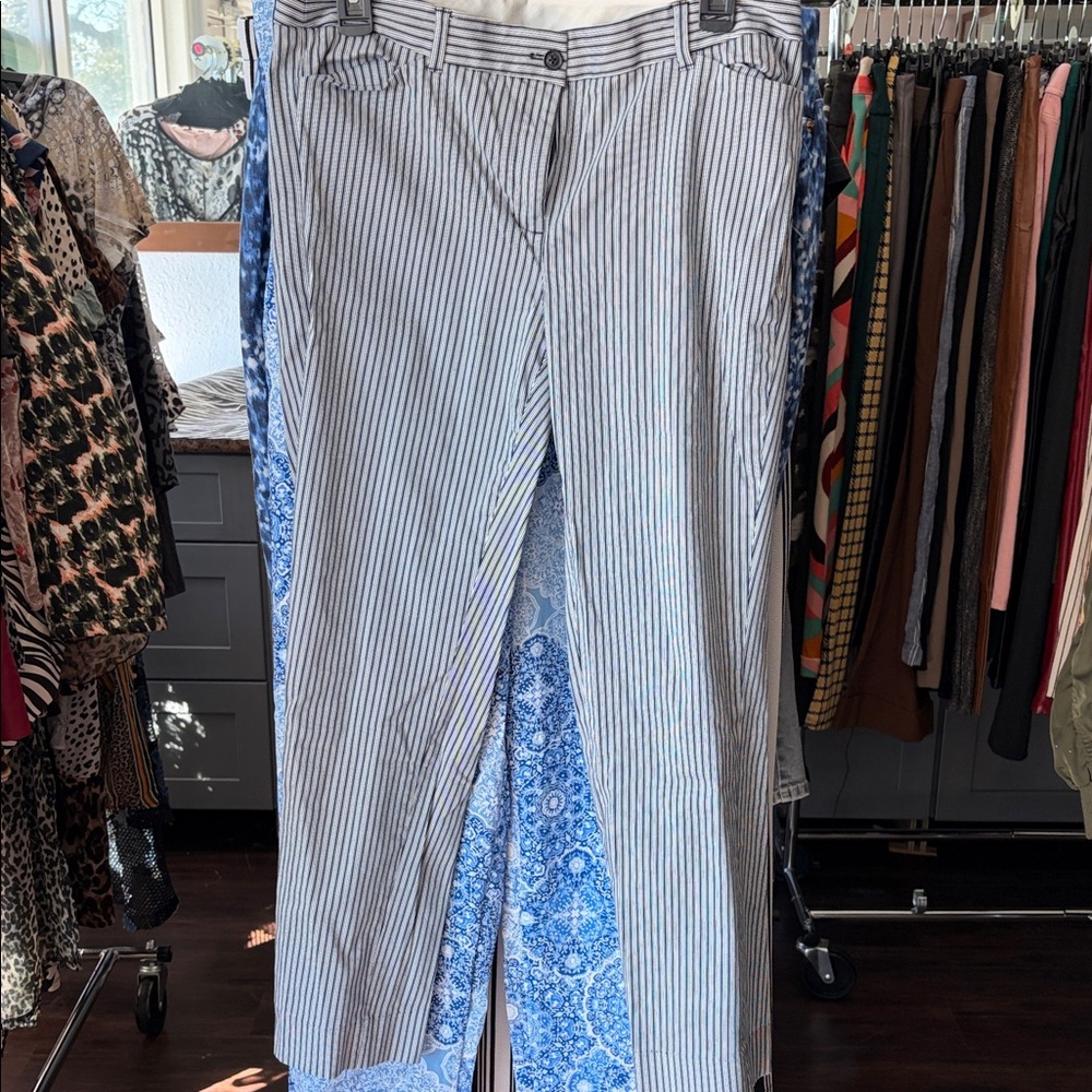 Brooks Brothers Navy and White Striped Pants